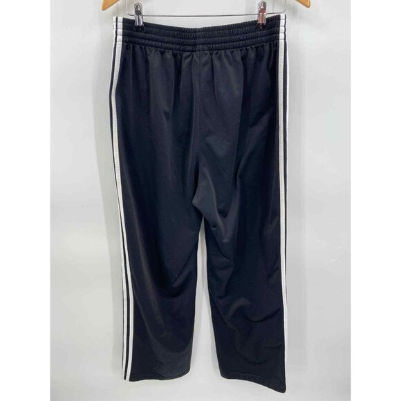 Adidas Athletic Warmup Pants‎ Mens Large Black White Stripe Polyester Drawstring - Picture 7 of 11